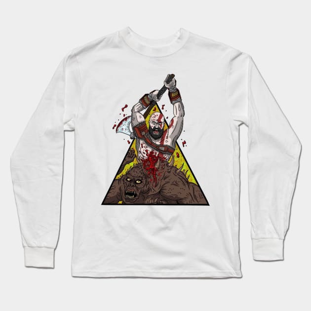kratos Long Sleeve T-Shirt by sample the dragon